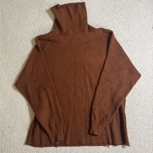 Free People Rich Brown Turtleneck Sweater